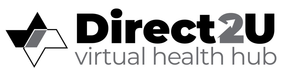 2023 Direct2U Horizontal Virtual Health Hub Logo